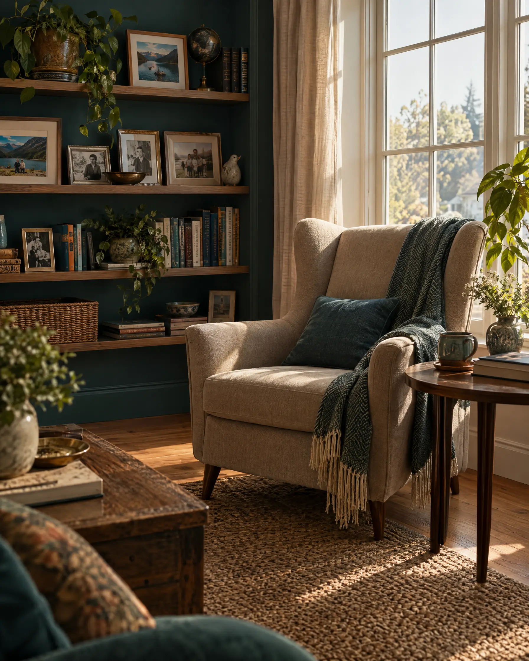 Ein helles, eingerichtetes Zimmer im neuen Zuhause
